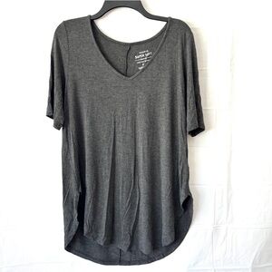 NWOT Torrid Charcoal Gray Soft Knit Short Sleeve V-Neck Tee SZ L Torrid SZ 0